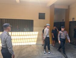 Setelah Serah Terima, Pamapta II SPKT Polresta Palangka Raya Lakukan Pengecekan Tahanan di Rutan Mapolresta