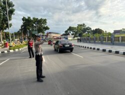 Satlantas Turun ke Jalan, Kawal Mobilitas Pagi Warga Kota Palangka Raya