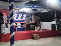 Piket Polsek Sabangau Hadir dalam Kegiatan Hiburan Organ Tunggal Resepsi Pernikahan Warganya