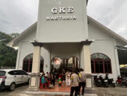Jaga Kekhusyukan Ibadah, Polsek Sabangau Laksanakan Patroli Harkamtibmas di Gereja GKE Marturia