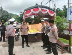 Pastikan Kesiapan Pengamanan Nataru, Personel Pos Pam Km 31 Bukit Batu Gelar Apel Pagi Ops Lilin Telabang 2025