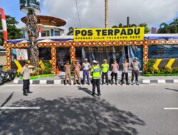 Pos Pam Bundaran Besar Gelar Apel Pagi Ops Lilin Telabang, Pastikan Keamanan Nataru