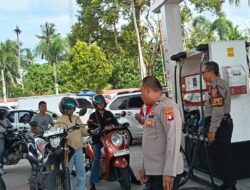 Dukung Momen Nataru, Polsek Bukit Batu Patroli ke SPBU