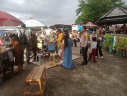 Patroli Dialogis Personel Pos Pol Rambang, Wujudkan Situasi Aman di Kawasan Wisata Kuliner Pelabuhan Rambang