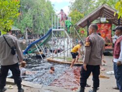 Polsek Bukit Batu Gelar Patroli Dialogis di Objek Wisata Surung Danum