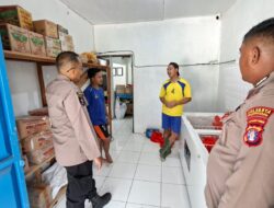 Pastikan Kamtibmas Kondusif, Polsek Bukit Batu Sambangi Penggilingan Daging di Tangkiling