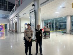 Momen Tahun Baru, Satpamobvit Polresta Palangka Raya Perketat Pengamanan di Bandara Tjilik Riwut