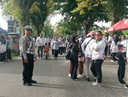 Satlantas Polresta Palangka Raya Lakukan Pamtur Lalin dan Pengawalan Jalan Sehat HAB ke-80 Kemenag RI