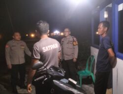 Demi Kamtibmas, Piket Polsek Bukit Batu Patroli ke Pos Satpam Rungan Sari Subud