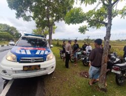 Antisipasi Balap Liar dan Kejahatan Jalanan, Satlantas Polresta Palangka Raya Gelar Patroli Humanis di Seputaran Bandara