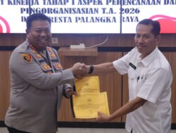 Polresta Palangka Raya Terima Hasil Audit Kinerja Tahap I Itwasda Polda Kalteng
