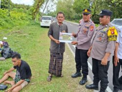 Ajak Warga Hadiri Tabligh Akbar Isra Mi’raj, Polsek Bukit Batu Laksanakan Sambang Kamtibmas