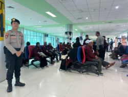 Satpamobvit Polresta Palangka Raya Intensifkan Pengamanan di Bandara Tjilik Riwut