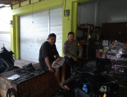 Bhabinkamtibmas Kelurahan Palangka Laksanakan DDS Sambang Warga di Bengkel Abimanyu Motor