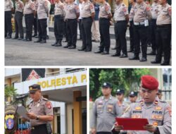 Jaga Performance, Propam Gelar Gaktibplin di Lapangan Apel Mapolresta Palangka Raya