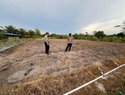Siapkan Penanaman Jagung Kuartal I, Polsek Bukit Batu Cek Lahan Binaan di Tumbang Tahai