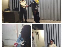 Usai Pemukiman Warga, Polsek Sabangau Patroli ke Kantor BRI Unit Kalampangan