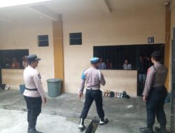 Usai Apel, Pamapta III SPKT dan Piket Fungsi Polresta Palangka Raya Cek Tahanan di Rutan
