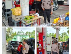 Saling Bercengkrama, Polsek Bukit Batu Hadirkan Rasa Aman Saat di SPBU