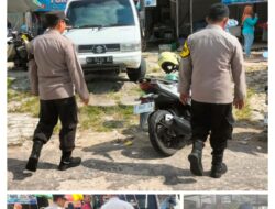 Polsek Bukit Batu Sambang ke Pasar Rakyat Tangkiling Guna Sampaikan Imbauan Kamtibmas