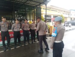 Pastikan Pelayanan Berjalan Optimal, Pamapta II SPKT Polresta Palangka Raya Pimpin Apel Serah Terima Piket