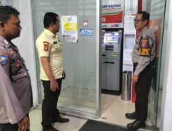 Tinjau Keamanan Perbankan, Polsek Bukit Batu Patroli ke Bank Kalteng Tangkiling