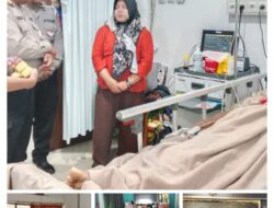 Satlantas Polresta Palangka Raya Sambangi Korban Laka Lantas Dalam Polantas Menyapa