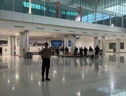 Satpamobvit Polresta Palangka Raya terus Perketat Pengawasan Kamtibmas di Area Bandara Tjilik Riwut