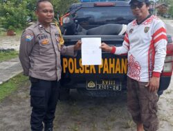 Kanit Binmas Polsek Pahandut Amankan Sepeda Motor Tanpa Pemilik di Kelurahan Panarung