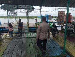 Jaga Keamanan Wisata Air Hitam, Polsek Sabangau Gelar Patroli Harkamtibmas