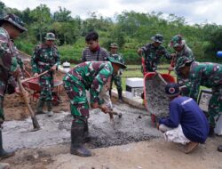 Melalui TMMD Ke 127 Kodim 0808/Blitar, Jalan Desa Di Gandusari Dibangun Permanen Untuk Dukung Aktivitas Warga