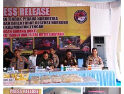 Terungkap Saat Rilis Yang Dipimpin Kapolda Kalteng, Dua Tersangka Diamankan Karena Kedapatan Membawa 35,1 Kg Sabu dan 15.061 Butir Ekstasi