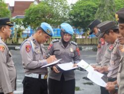 Jaga Disiplin Internal, Sipropam Polresta Palangka Raya Cek Absensi Personel saat Apel Pagi