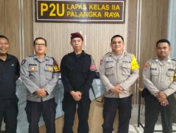 Patroli Keamanan Obvit, Polsek Bukit Batu Sambangi Lapas Kelas IIA Palangka Raya saat Dini Hari