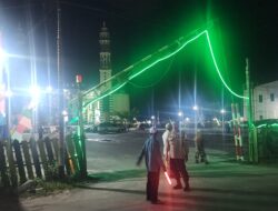 Patroli Harkamtibmas, Polsek Sabangau Amankan Salat Tarawih di Masjid Kubah Hijau Al Abrar