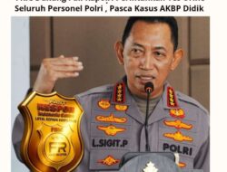 Pasca Kasus AKBP Didik, FRIC Dukung Full Kapolri Perangi Narkoba Perintahkan Tes Urine Seluruh Internal Polri