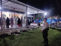 Personel Polresta Palangka Raya Amankan Masjid Salahuddin, Jaga Kondusifitas Tarawih