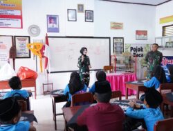 Sasar Program Non Fisik Satgas TMMD Berikan Wasbang Serta Tanamkan Kedisiplinan Di Sekolah Dasar