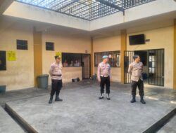 Pastikan Keamanan Rutan, Pamapta III SPKT dan Piket Fungsi Polresta Palangka Raya Lakukan Pengecekan