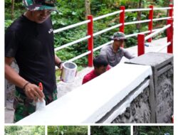 Finishing Jembatan TMMD Ke 127 Kodim 0808/Blitar, Satgas Dan Warga Percepat Akses Mobilitas