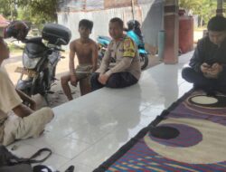 Sambangi Bengkel Truk di Marang, Bhabinkamtibmas Polsek Bukit Batu Sosialisasikan Layanan 110 Polri