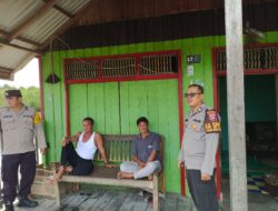 Patroli Dialogis di Dermaga Tangkiling, Polsek Bukit Batu Sampaikan Imbauan Kamtibmas kepada Warga