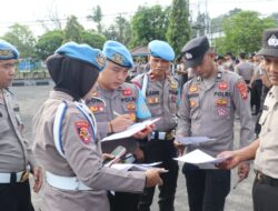 Waspers Apel Pagi, Sipropam Polresta Palangka Raya Cek Absensi Setiap Satfung 