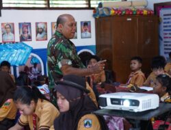 Tanamkan Jiwa Nasionalisme Sejak Dini, Satgas TMMD Ke 127 Berikan Materi Wasbang Di SDN Krisik 04