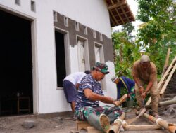 Kejar Target, Satgas TMMD Ke 127 Kodim 0808/Blitar Mulai Tahap Finishing RTLH Mbah Nyatemi
