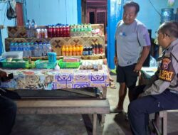 Sambangi Warung Warga di Banturung, Personel Polsek Bukit Batu Sampaikan Pesan Kamtibmas