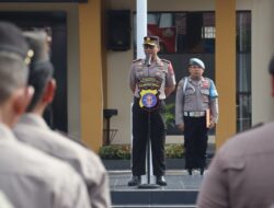 Atensi Apel Pagi, Wakapolresta Palangka Raya Tegaskan Hindari Pelanggaran dan Optimalkan Tugas 