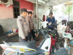 Polsek Bukit Batu Edukasikan Larangan Knalpot Brong kepada Pengelola Usaha Bengkel 