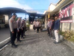 Pastikan Kesiapan Anggota, SPKT Polresta Palangka Raya Laksanakan Serah Terima Tugas Dinas