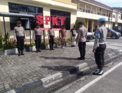 Dukung Pelayanan tetap Prima, Pamapta I SPKT Polresta Palangka Raya Pimpin Apel Serah Terima Piket